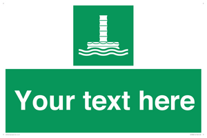 Custom sign safe condition Evacuation chute 